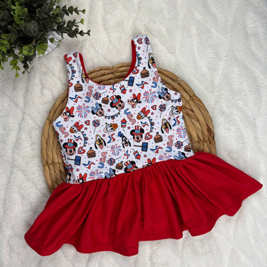 USA Mouse Paisley top 2T