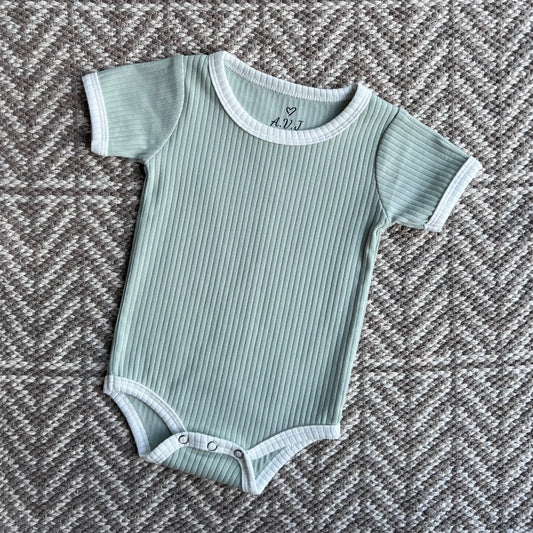 Ribbed Cotton baby bodysuit