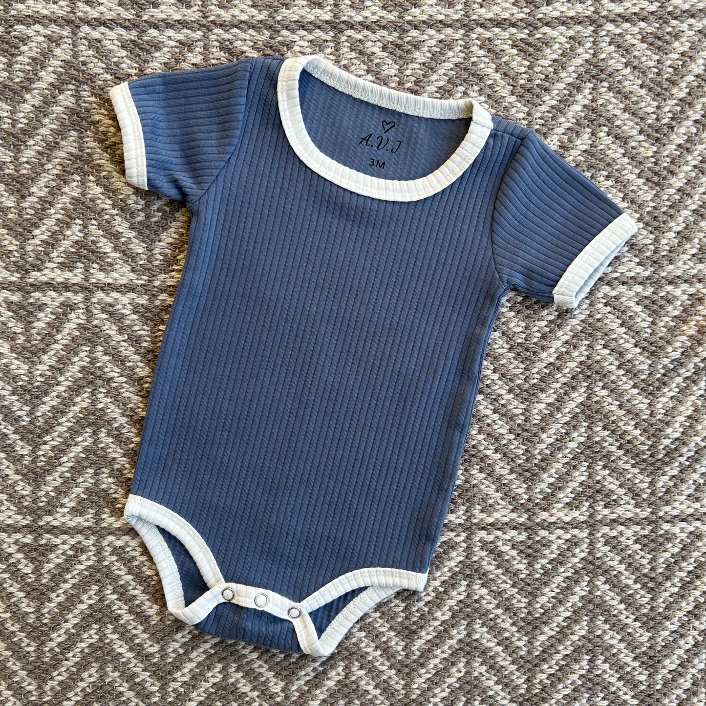 Ribbed Cotton baby bodysuit