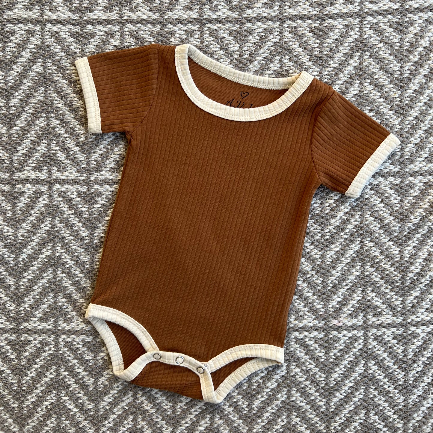 Ribbed Cotton baby bodysuit