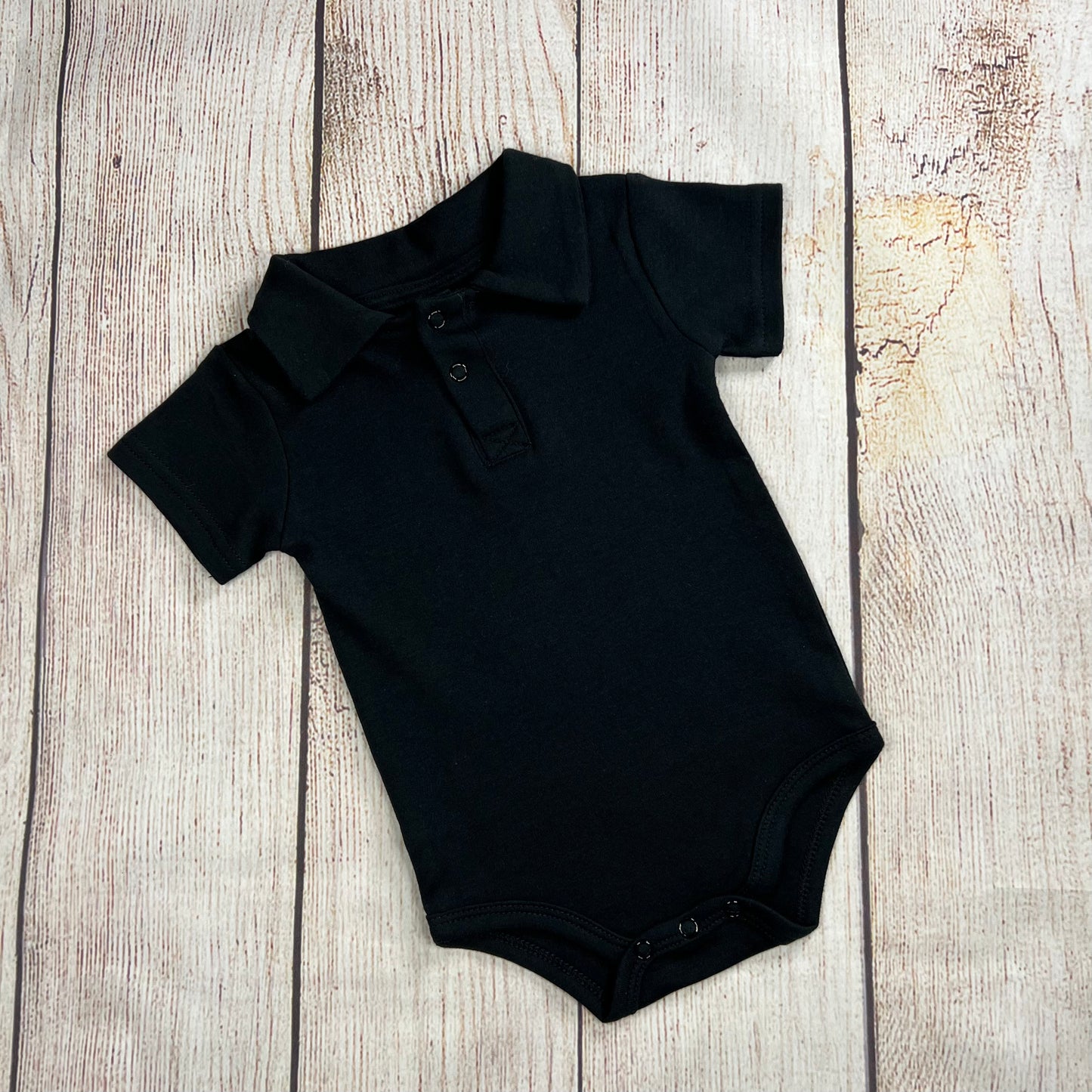 Polo bodysuit, black