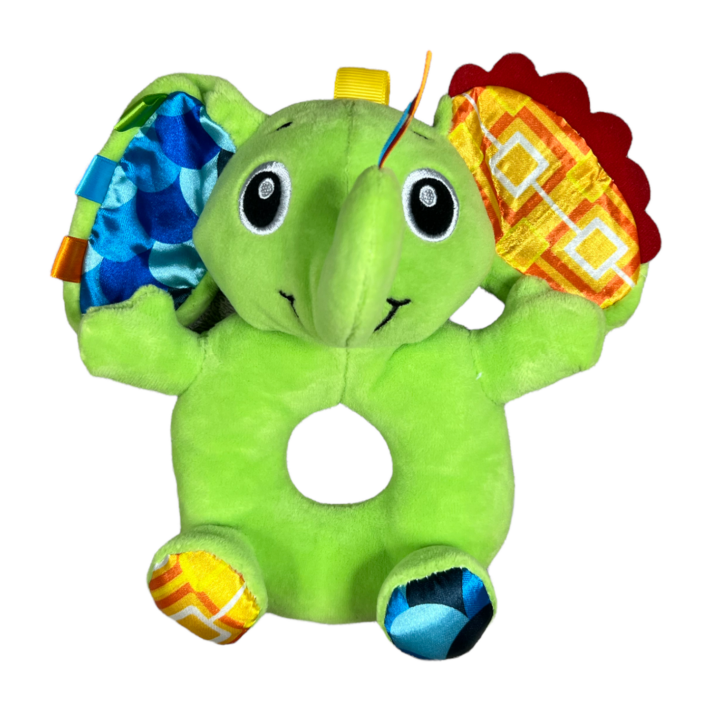 My first rattle (green elephant)