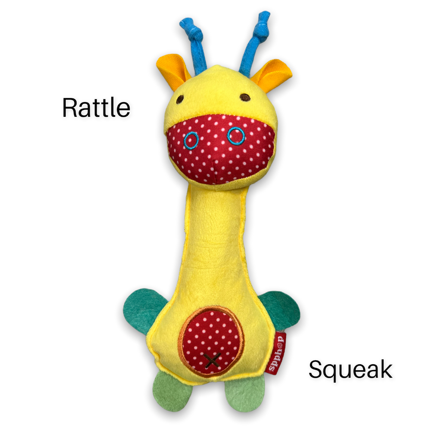 Baby squeak and rattle toy (Giraffe)