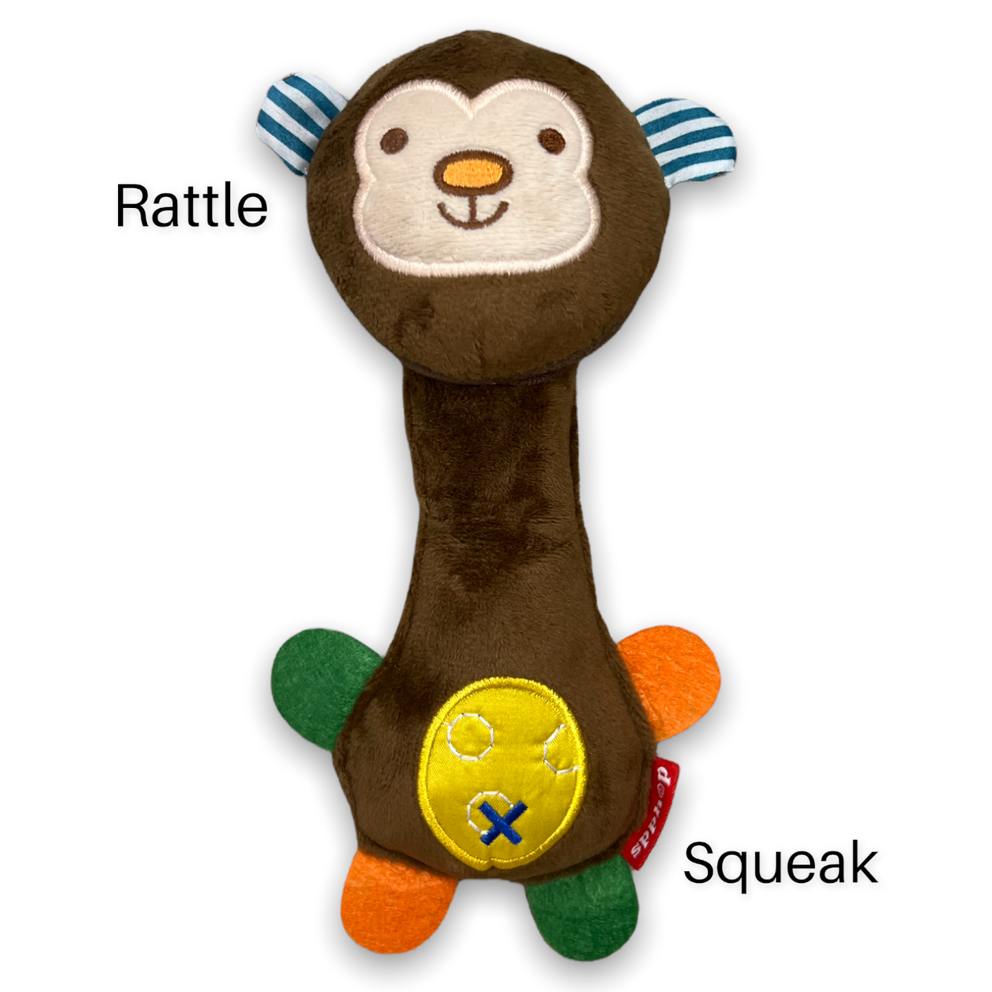 Baby squeak and rattle toy (monkey)