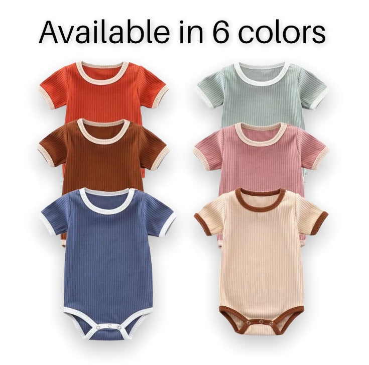 Ribbed Cotton baby bodysuit