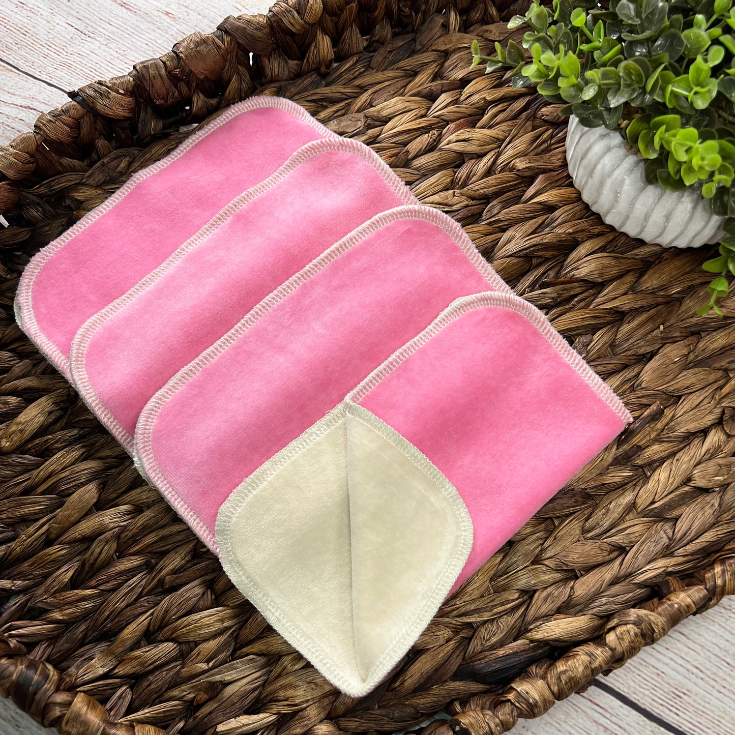 Handmade Bamboo velour wipes